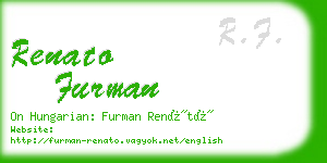 renato furman business card
